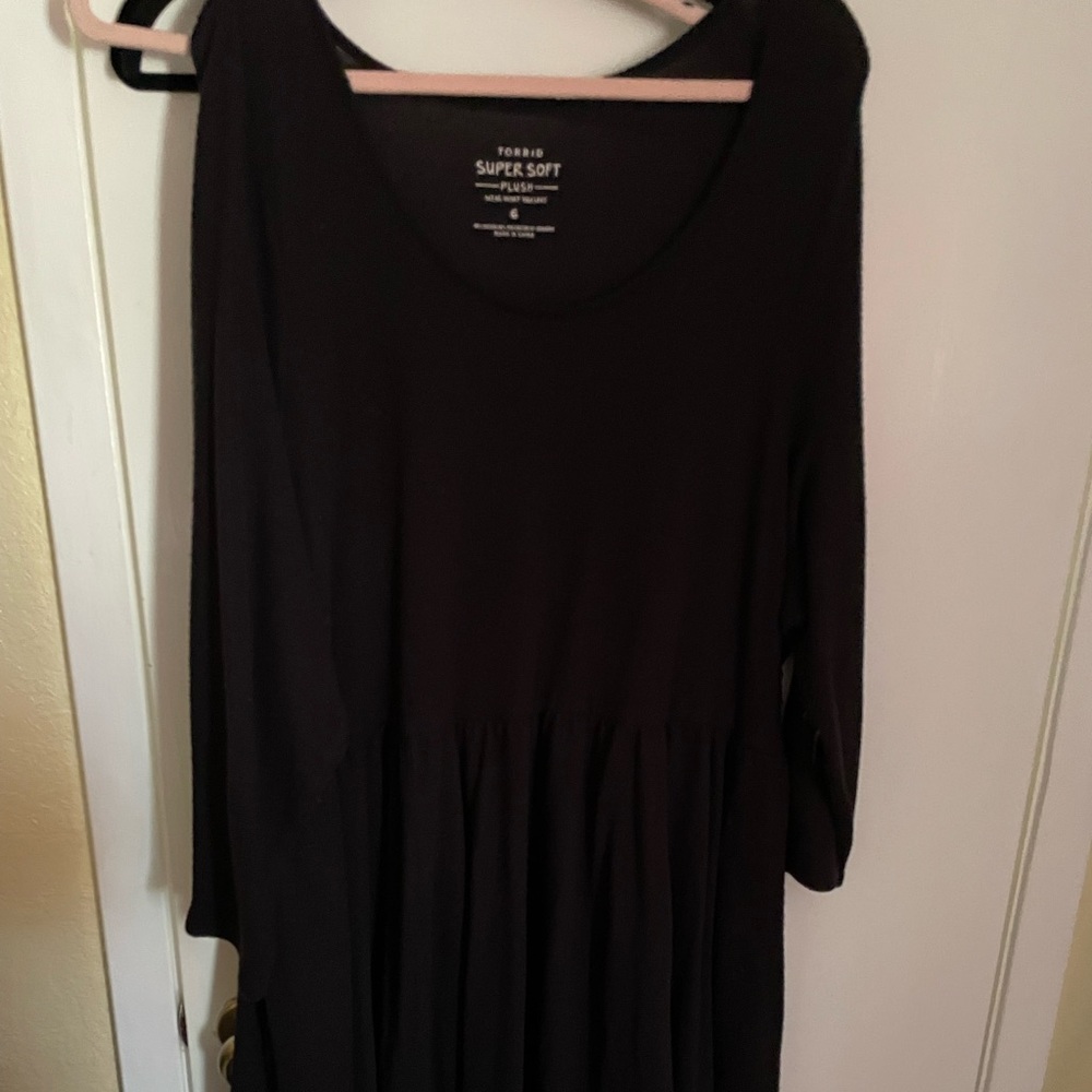 Torrid Empire Waist Long Sleeve Super Soft Sweater Dress